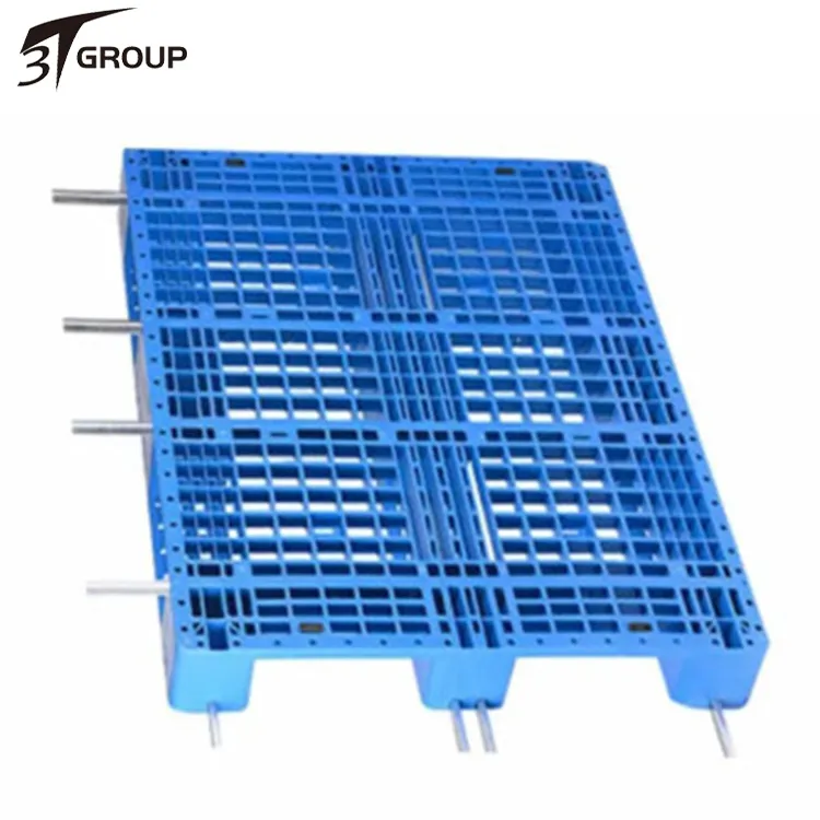 Steel tube reinforce plastic pallet 12001000 PRICE